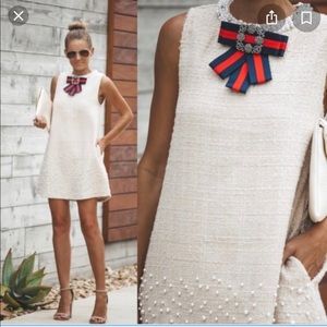 Vici Phoebe Pocketed Embellished Shift Dress